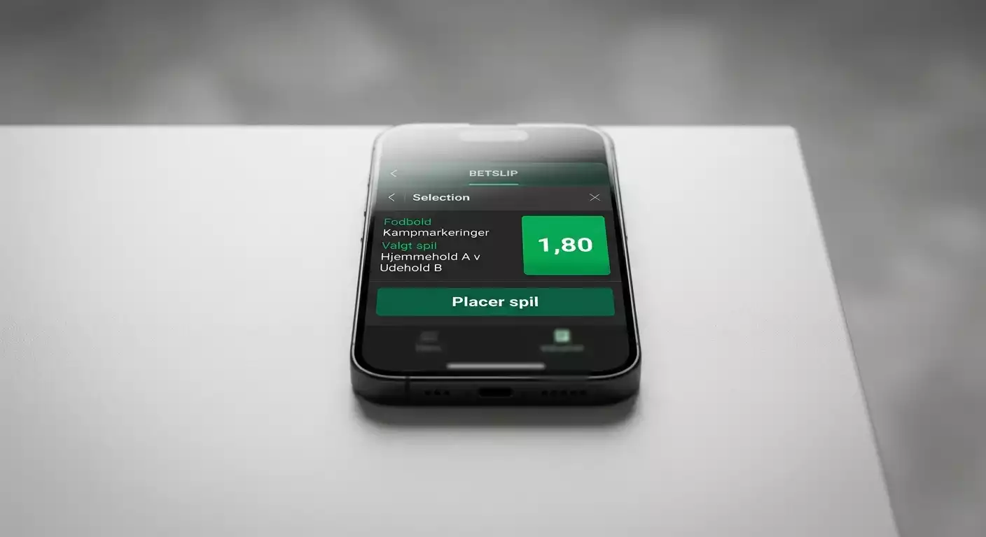 Oddsmarker viser minimum 1,80 på dansk betting-kupon til bonusomsætning