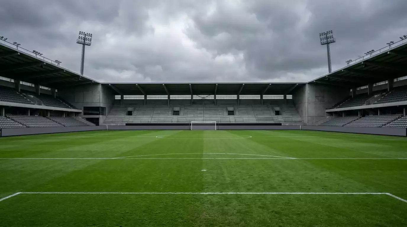 Whistle-to-whistle reklameforbud 2027 illustreret med dansk stadion og tv-skærm